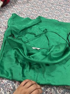 Stunning Emerald Satin Slip Dress