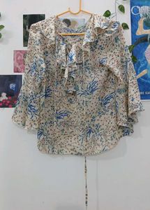 Floral Ruffle Blouse