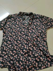 Floral Print Button-Up Shirt