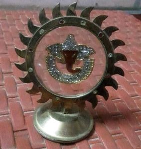 Unused Combo Brass Manjira &amp; Ganesh Idol