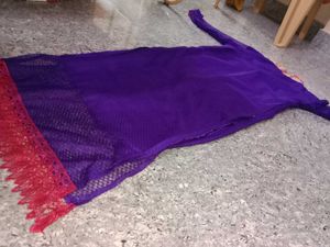 Purple Embroidered Kurta