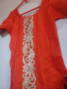 Orange Color Kurta Kurtis
