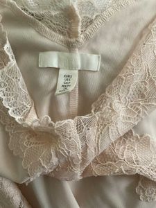 h&amp;m lace trimmed ponte-di-roma strappy top