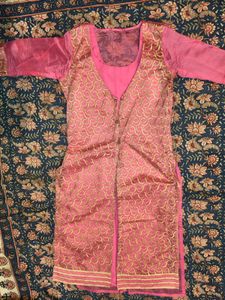 New Elegant Pink &amp; Gold Indian Suit Set