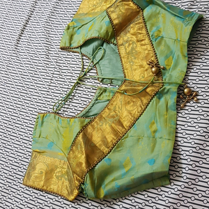 Blue silk saree from RMkv Chennai