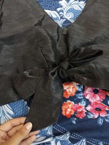Elegant Black Bow Blouse