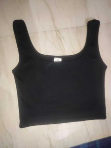 Classic Black Cropped Tank Top