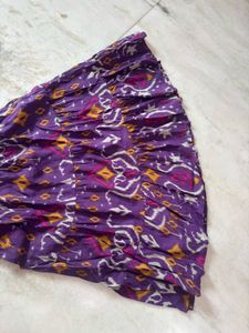 Boho Purple Print Tiered Midi Dress