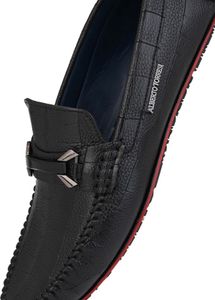 ALBERTO TORRES  Size UK 9 Man Black Casual Loafar