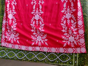 Lyra Cut Pure Cotton Embroidery Work Pink Kurta Set