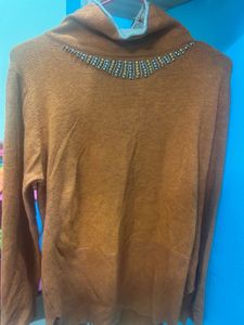 Rust Colored Turtleneck Sweater