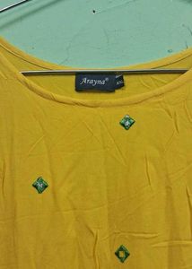 Vibrant Yellow Kurti Dress