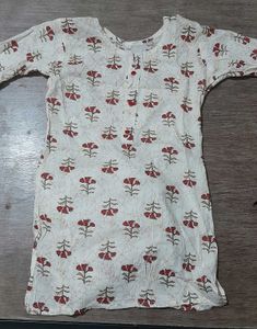 Printed Cotton Kurta with korean pant combo