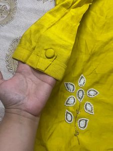 Vibrant Yellow Kurta Palazzo Set