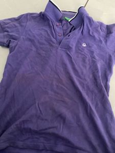 Purple Benetton Polo T-Shirt