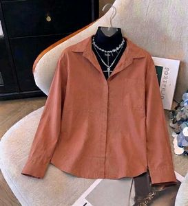 Stylish Orange Long Sleeve Shirt