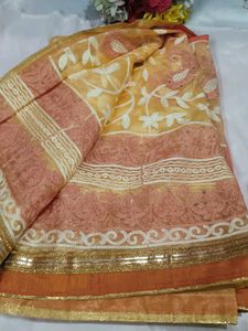 Beautiful Embroidered Saree with blouse