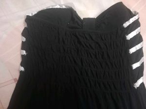 Y2k PADDED BLACK DRESS