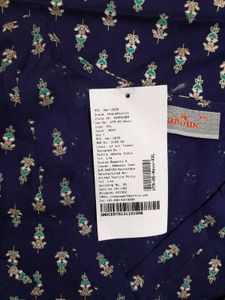 v - Neck Navy blue kurta
