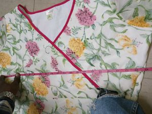 Floral Print Wrap Dress