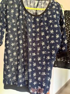 Sheer Navy Blue Blouse