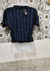 Striped Button-Up Top