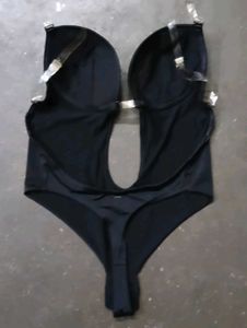 Black Low-Cut Bodysuit Shapewear