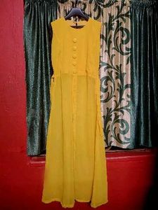 Mustard Yellow Slit Kurti 💛