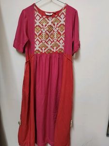 'Max' Pink Kurti With Both Side Pockets