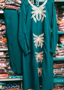 Beautiful Gown Kurti With Stylish Sleeves & Pant
