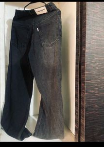 Black Wide-Leg Denim Jeans