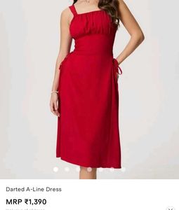 Viral Corset Red A-line Dress
