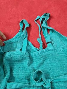 Beautiful Teal Embroidered Dress