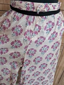 Farida Gupta Flowy Printed Palazo Pants silk blen