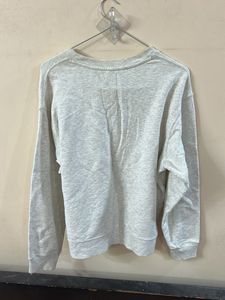 Grey Crewneck Sweatshirt with Basketball Graphic