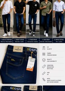 Premium Quality Men's Dark Blue Slim Fit Jeans
