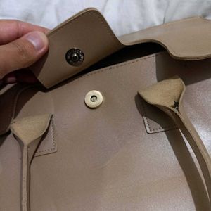Stylish Taupe Tote Handbag(negotiable)