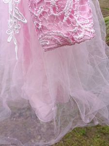 Pink Lace Tulle Dress