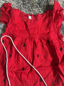 Watermelon Dress with Matching Purse