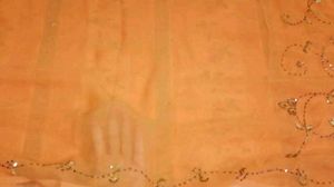 Party Wear Saree(Orange Colour)