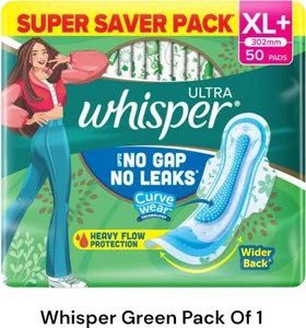 Whisper Ultra Sanitary Pads XL+