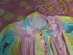 Pastel Tie-Dye Bell Sleeve Top