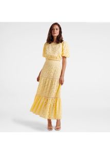 Forever New Riley Broderie Puff Sleeve CoOrd Top