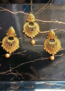Earing And Maang Tika Set  💖💖