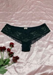 Lace Trim Thong Panties (3-Pack)
