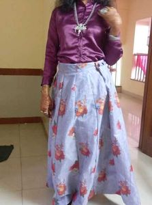 Lavender Ethnic Skirt and Shirt
