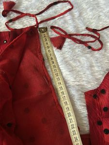 Embellished Red Saree(FIXED) buy1get1