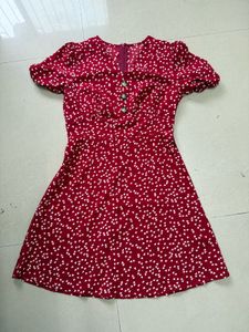 Beautiful Red Dress With White Heart