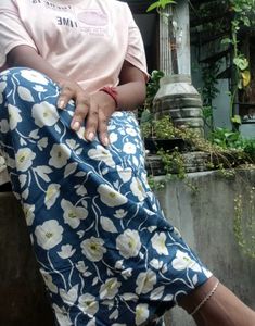 Blue Floral Palazzos (check description)