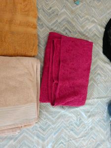 3 Soft Cotton Bath Towels Set